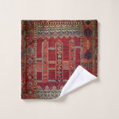 Modèle de tapis oriental en oranges profondes (Gant de toilette)