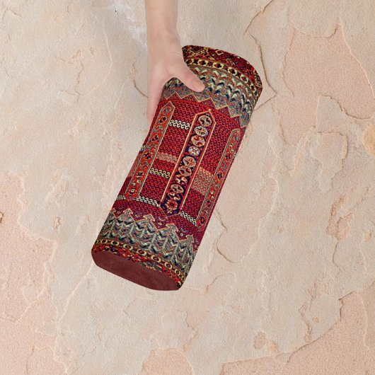 Modèle de tapis oriental en oranges profondes