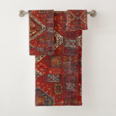 Modèle de tapis Oriental en rouge et bleu (En situation)