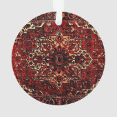 Modèle de tapis oriental en rouge foncé (dos)