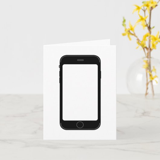 Modèle de téléphone mobile simple noir et blanc (Fleur jaune)