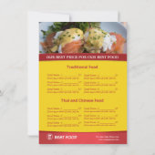 Modèle de tente de table de menu de restaurant (Dos)