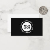 Modèle de texte circulaire éditable & votre logo (Devant/Arrière en situation)