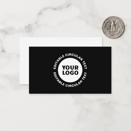 Modèle de texte circulaire modifiable et votre log (Devant/Arrière en situation)