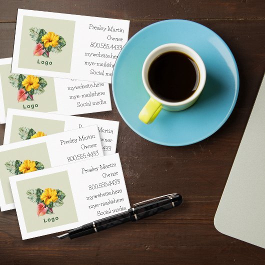 Modèle de texte de logo de marque Cartes de visite