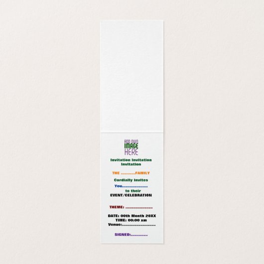 MODELE DE TEXTE D'IMAGE BLANC SIMPLE ÉDITABLE MODE (Inside Unfolded)