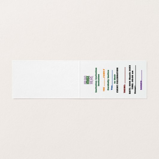 MODÈLE DE TEXTE D'IMAGE BLANCHE SIMPLE MODERNE (Inside Unfolded)