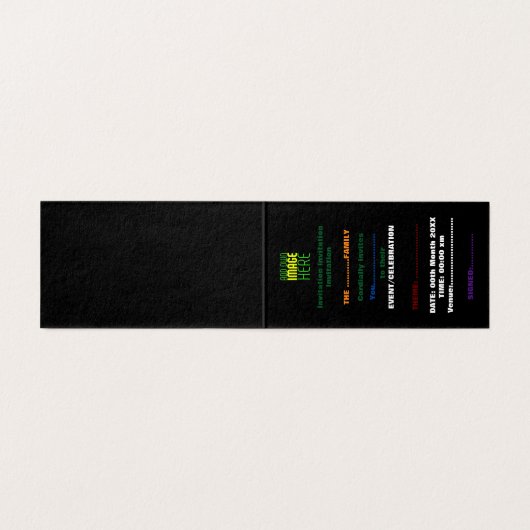 MODÈLE DE TEXTE D'IMAGE NOIRE SIMPLE ET MODERNE (Inside Unfolded)