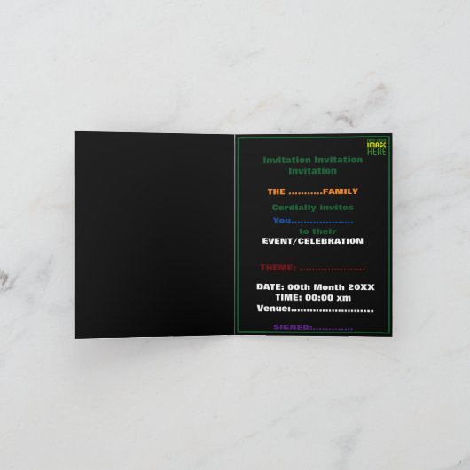 MODÈLE DE TEXTE D'IMAGE NOIRE SIMPLE ET MODERNE (Intérieur)