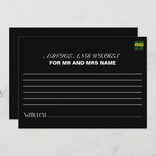 MODÈLE DE TEXTE D'IMAGE NOIRE SIMPLE ET MODERNE (Devant / Derrière)