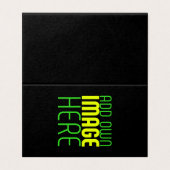 MODÈLE DE TEXTE D'IMAGE NOIRE SIMPLE ET MODERNE (Outside Unfolded)