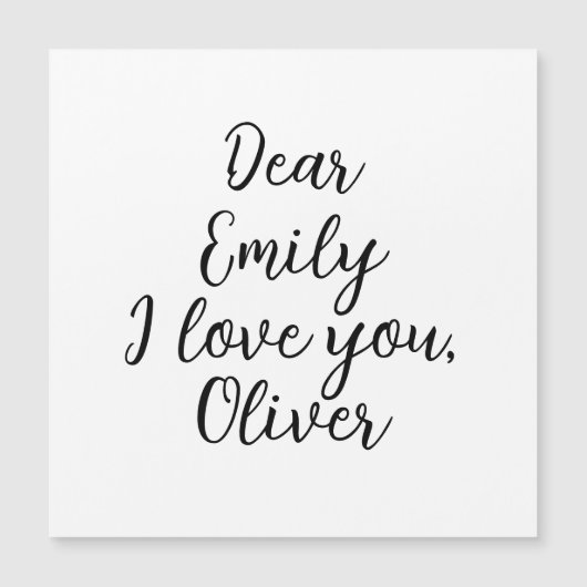 Modèle de texte Je t'aime (Devant)