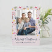 Modèle de texte Joyeux Noël Photo (Debout devant)