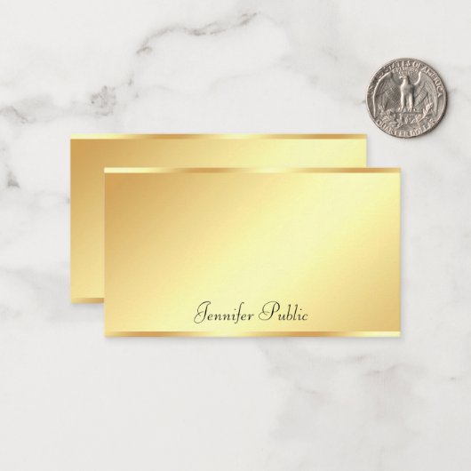 Modèle de texte manuscrit Arrière - plan or (Devant/Arrière en situation)