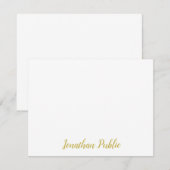 Modèle de texte manuscrit en or personnalisé (Devant / Derrière)