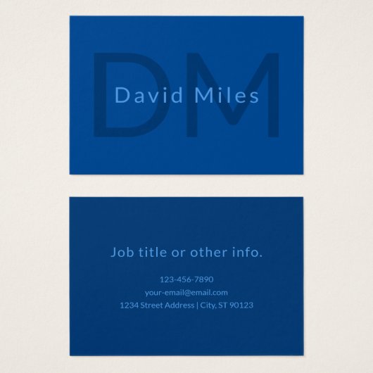 Modèle de texte modifiable pour le nom monographiq (Devant & derrière)