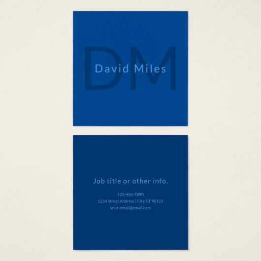 Modèle de texte modifiable pour le nom monographiq (Devant & derrière)