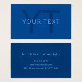 Modèle de texte modifiable pour le nom monographiq (Devant & derrière)