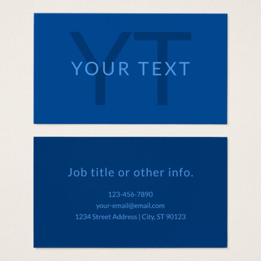 Modèle de texte modifiable pour le nom monographiq (Devant & derrière)