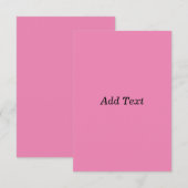 Modèle de texte personnalisable rose (Devant / Derrière)