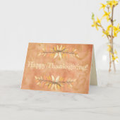 Modèle de Thanksgiving avec bordures de feuilles d (Fleur jaune)