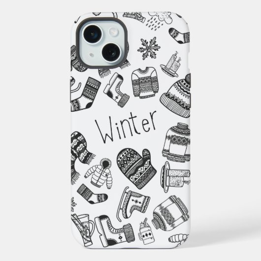 Modèle de thème d'hiver pour contour de coque d'iP (Verso)