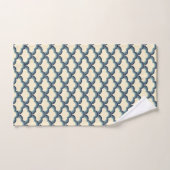 Modèle de vagues de style rétro bleu (Serviette à main)