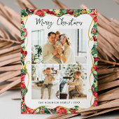 Modèle de verdure de Poinsettia Noël 3 Photo