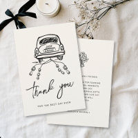 Modèle de voiture Mariage tendance dessiné à la ma