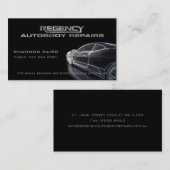 Modèle de voiture noire simple Carte de visite (Devant / Derrière)