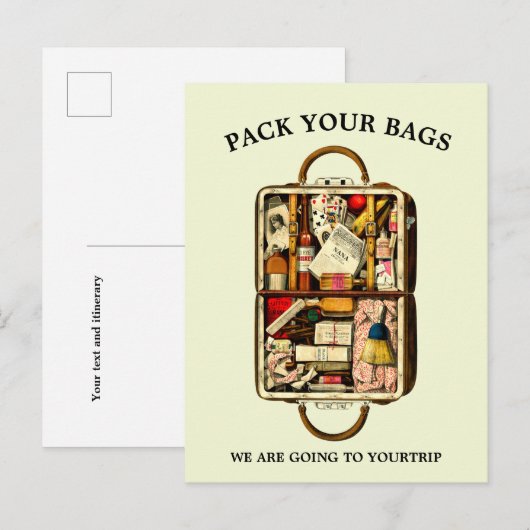 Modèle de voyage vintage (Devant / Derrière)