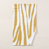 Modèle de zèbre jaune et blanc moutarde (Serviette à main)