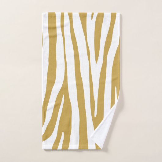 Modèle de zèbre jaune et blanc moutarde (Serviette à main)