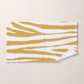 Modèle de zèbre jaune et blanc moutarde (Serviette à main)