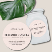 Modèle d'emballage étiquette de bougie moderne