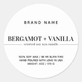 Modèle d'emballage étiquette de bougie moderne (Devant)