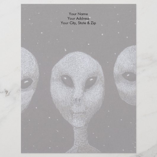 Modèle D'en-tête De Lettre Aliens (Devant)
