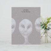 Modèle D'en-tête De Lettre Aliens (Debout devant)