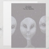 Modèle D'en-tête De Lettre Aliens (Devant / Derrière)