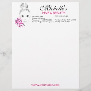 Modèle D'en-tête De Lettre Belle femme illustration de mode marque