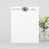 Modèle D'en-tête De Lettre Bleu (Debout devant)