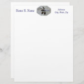 Modèle D'en-tête De Lettre Bleu (Devant / Derrière)