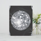 Modèle D'en-tête De Lettre boule disco argent (Debout devant)