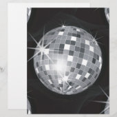Modèle D'en-tête De Lettre boule disco argent (Devant / Derrière)