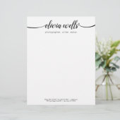 Modèle D'en-tête De Lettre Calligraphie manuscrite Typographie de script (Debout devant)