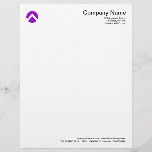 Modèle D'en-tête De Lettre Chevron cerclé - violet (Devant)