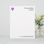 Modèle D'en-tête De Lettre Chevron cerclé - violet (Debout devant)