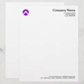 Modèle D'en-tête De Lettre Chevron cerclé - violet (Devant / Derrière)