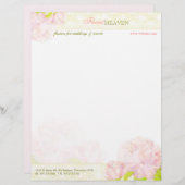 Modèle D'en-tête De Lettre Chic Peony Cosmetology (Devant / Derrière)