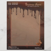 Modèle D'en-tête De Lettre Chocolat doux (Devant)